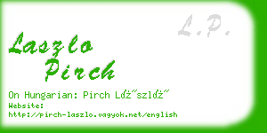 laszlo pirch business card